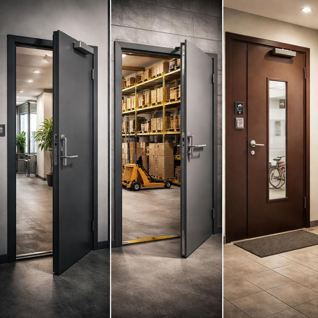 Металлические двери в коммерческих помещениях офис, склад, подъезд — разные задачи и разные решения